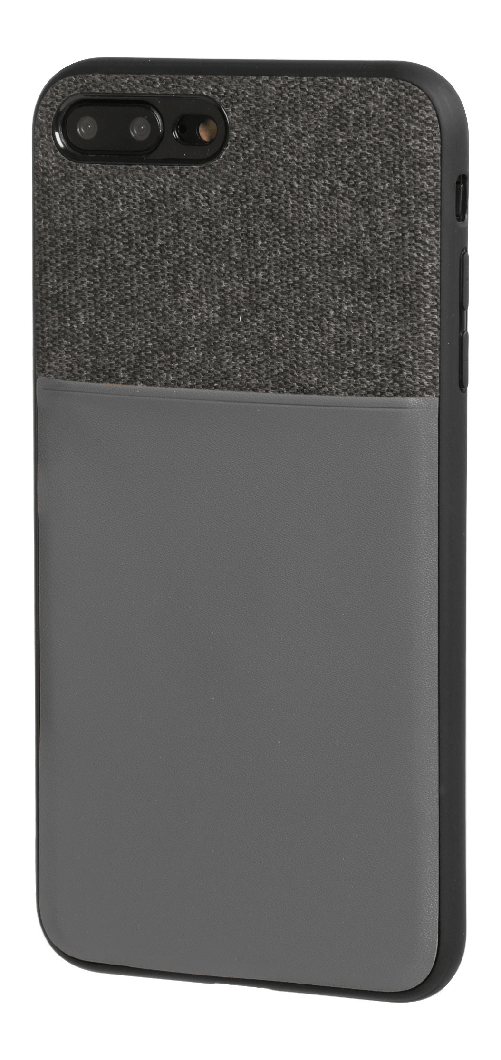 Duo pocket, cover bicolore con inserti metallici - Apple iPhone 7 Plus / 8 Plus - Nero/Grigio