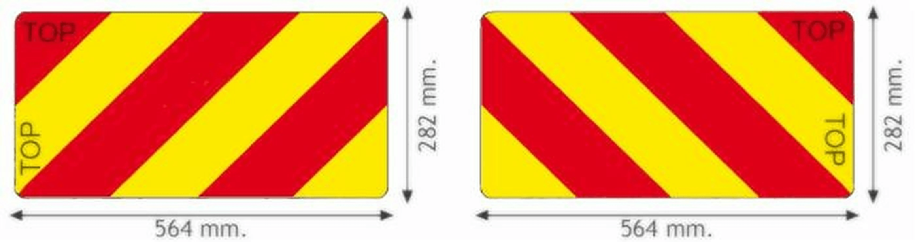 Kit 2 pannelli per segnalazione attrezzature e convogli agricoli Confezione da 1pz
