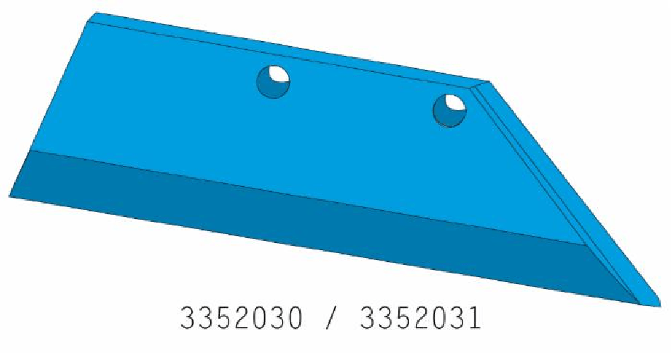 Vomere 18" adattabile Lemken 3352031 sx