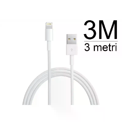 Cavo 3 metri iPhone 5 iPad Mini iPod Touch 5g Nano 7 cavetto 3m per sincronizzazione dati e ricarica usb lightning- iOS 8