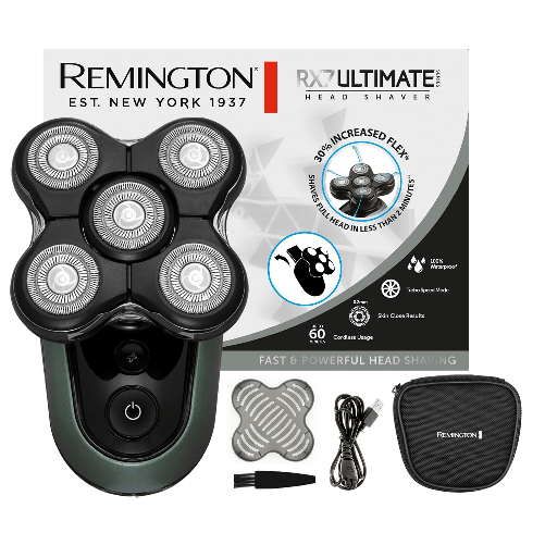 Remington XR1600 Rasoio Testa Calva Uomo con Turbo Boost Remington XR1600 Rotazione Trimmer Nero
