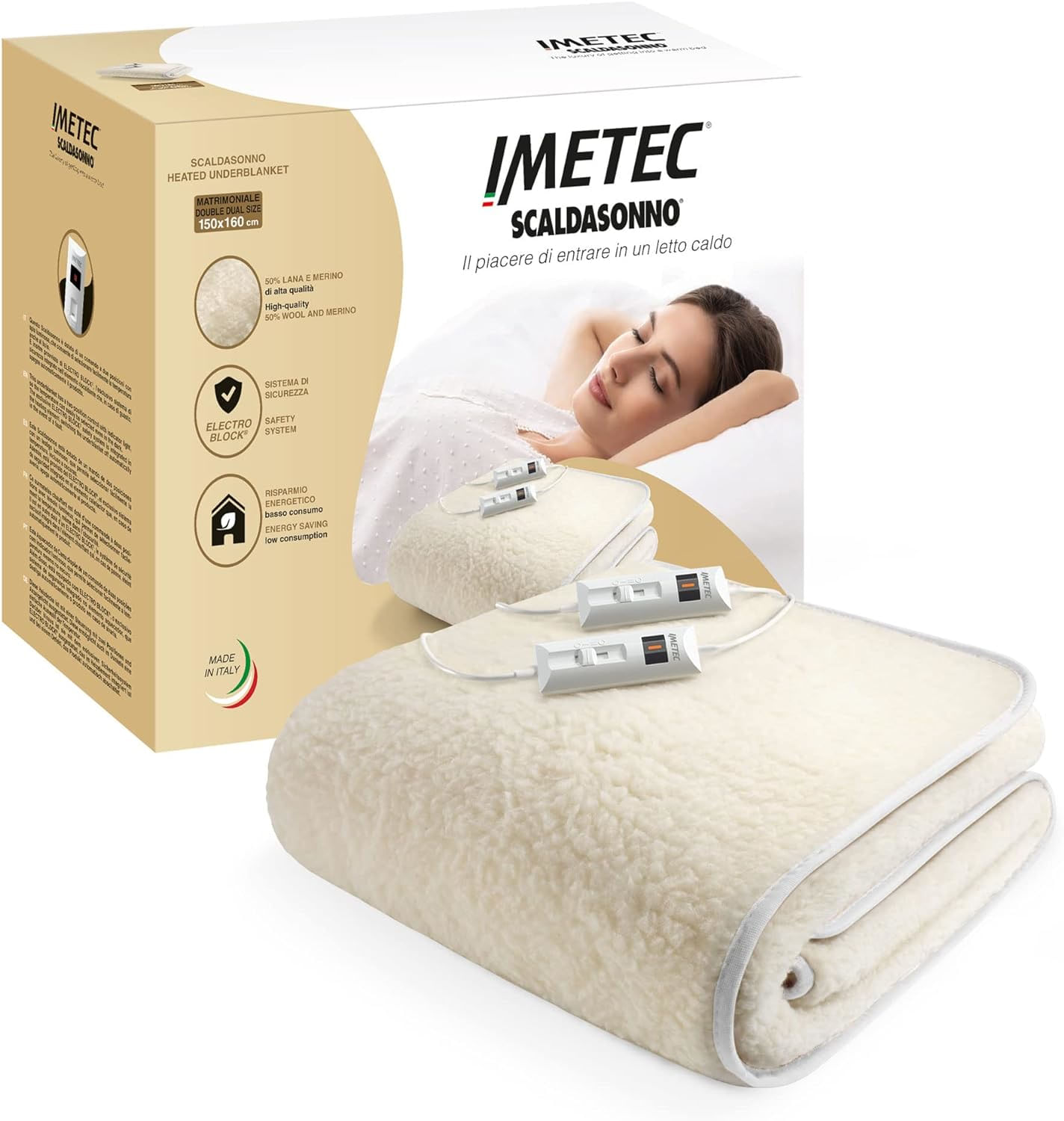 Imetec Scaldasonno Comfort Matrimoniale - Riscalda il tuo Letto Con Stile