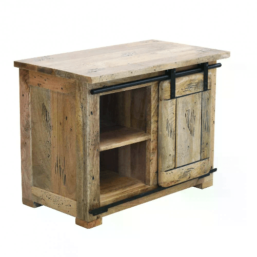 Porta tv per soggiorno Industrial in Legno cm 80x45x60 - RICK