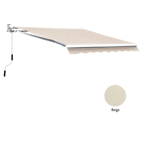 Tenda da Sole Beige 300x200 a Barra Quadra Avvolgibile Bracci Retrattili