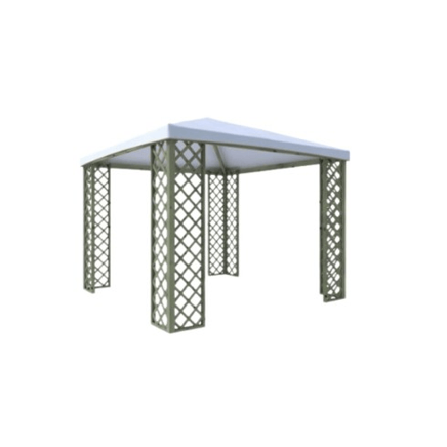 Pergola Gazebo Impregnata 300x300 cm con copertura pvc