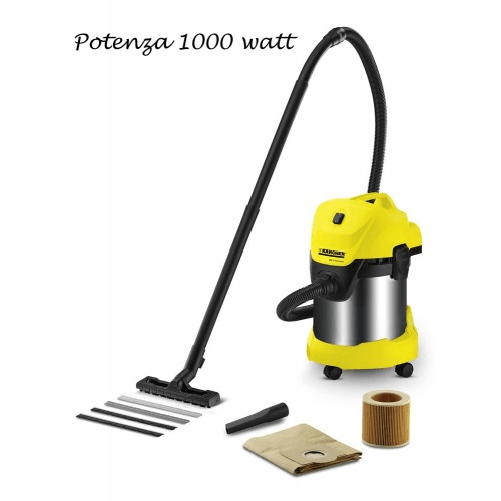 Karcher Bidone Aspira Polvere Aspiratutto Liquidi Professionale Sacchetti Filtro