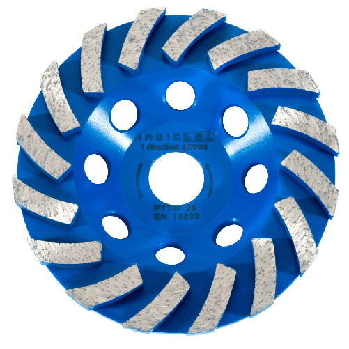 Platorello turbo Ø 115mm foro 22,23mm mola a tazza diamantata per cemento granito porfido laterizi Platorello PPTG