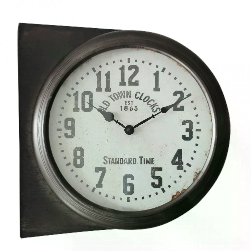 Orologio da parete in Acciaio,Vetro cm 39,5x26,5x40,5 - FERDY