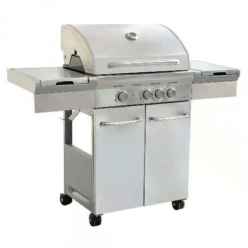 Barbecue 3 fuochi + 1 in Acciaio cm 133,5x52x114,5 - KOBE