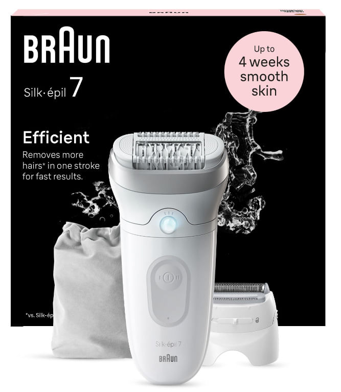 Braun Silk-Epil 7 Epilatore Elettrico 40 Pinze 5 Accessori Wet and Dry Luce Smart Braun Silk-épil 7 7-041 Grigio, Bianco
