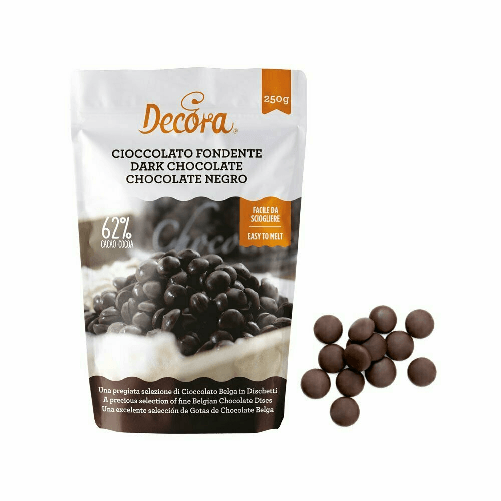 Cioccolato in dischetti 250 g - fondente 62%