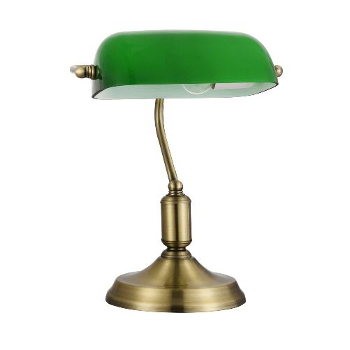 Maytoni Lampada Da Tavolo Moderno Kiwi Metallo Ottone Vetro 1 Luce E27 40W Maytoni Z153-TL-01-BS lampada da tavolo E27 40 W Verde