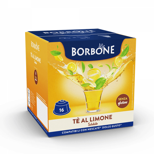 Caffè Borbone TÈ AL LIMONE CAFFÈ BORBONE - 16 CAPSULE COMPATIBILI DOLCE GUSTO da 12g Caffè Borbone Capsule per Dolcegusto Tè al limone Capsule di tè 1
