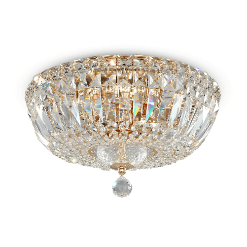 Maytoni Plafoniera Contemporanea Basfor Metallo Oro 3 Luci Diffusori Tessile Maytoni DIA100-CL-03-G illuminazione da soffitto E14