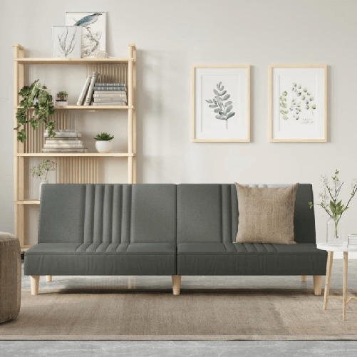 VidaXL Divano Letto Grigio Scuro in Tessuto