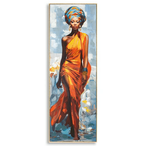 DIPINTO SU TELA C/CORNICE DAPHNE -B- CM 52X4,5X152