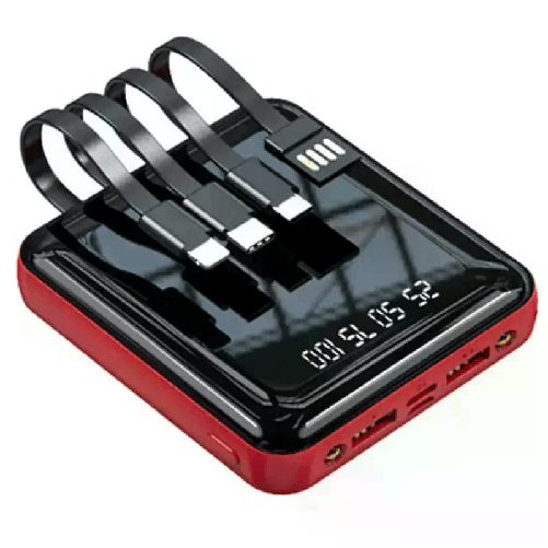 CARICABATTERIE PORTATILE POWER BANK 6800mAh Doppia USB MICRO TIPO-C LIGHTNING