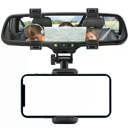 Supporto cellulare Pinza da Specchietto Retrovisore Auto Macchina Smartphone