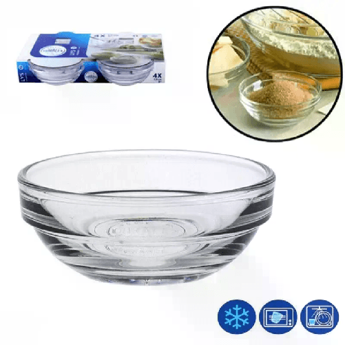 4x Coppa Impilabile da 7,5x3cm in Vetro Aperitivo Stuzzichini Olive Duralex LYS