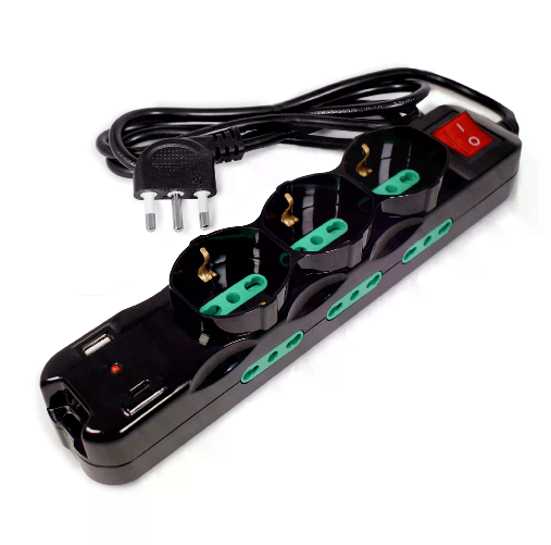 Tecnoware Multipresa Input Ita 16A 3 Uscite Ita/Schuko 6 Ita 10/16A Usb-A Usb-C