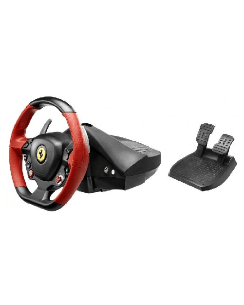 Thrustmaster Ferrari 458 Spider Nero, Rosso Sterzo + Pedali Xbox One