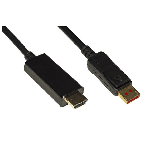 Link cavo displayport 1.4 - hdmi 2.0 contatti dorati 4kx2k 60hz 18gbps hdr rgb 4:4:4 mt 5