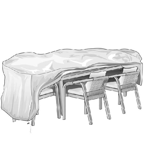 Verdemax Telo di copertura per tavolo e sedie Special 110x180xh80cm Verdemax