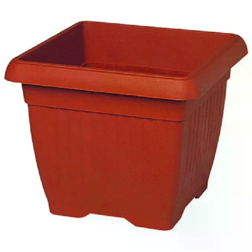 Vasi Giglio Quadro 630 Colore Terracotta 30x30x25H