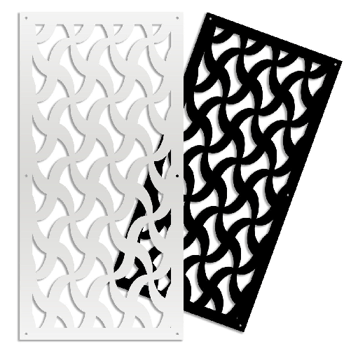 NINJA - Pannello in PVC traforato - Parasole bianco / 47x94 cm