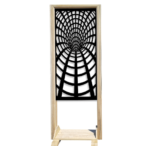 BLACK HOLE - Separè - Paravento modulabile - 70x190cm - in Legno e PVC Nero