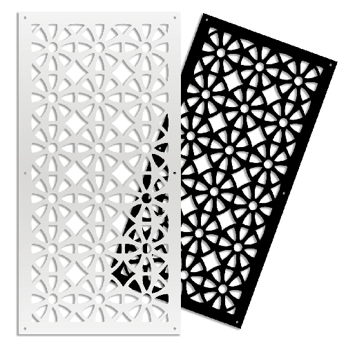WHEELS - Pannello in PVC traforato - Parasole nero / 73x73 cm