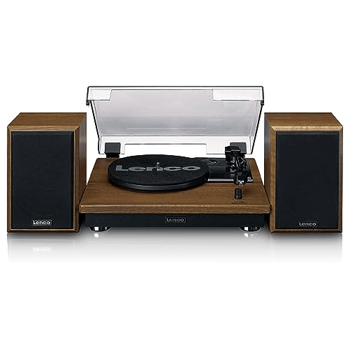 Lenco LS-100WD piatto audio Giradischi con trasmissione a cinghia Nero, Quercia Automatico