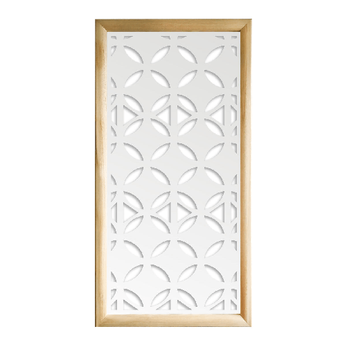 ALIEN - Moduli Decorativi in Legno e PVC bianco / 73x148 cm