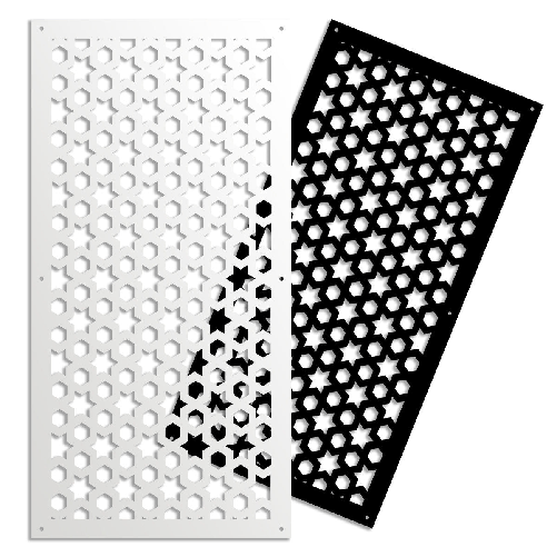 POPSTAR - Pannello in PVC traforato - Parasole bianco / 48x48 cm