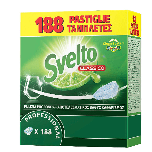 SVELTO Fustino 188 Tabs 10g per lavastoviglie Svelto Tablets