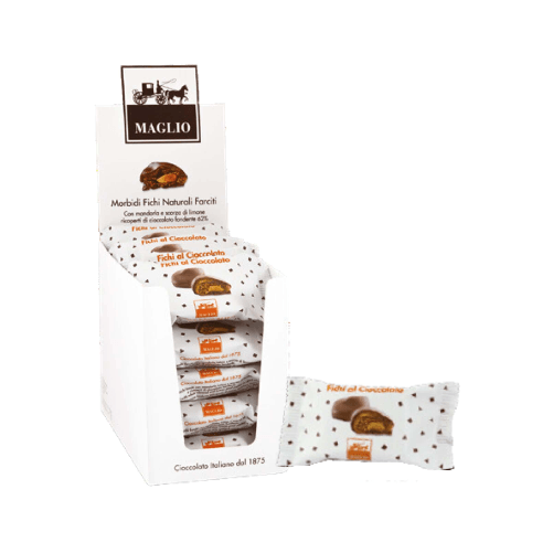 Maglio ESPOSITORE FICHI RICOPERTI AL CIOCCOLATO FONDENTE 22-24gr (20PZ)