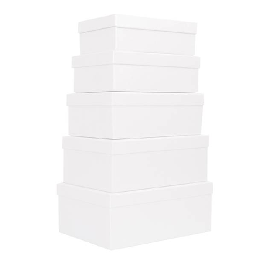 No Brand Set 5 scatole regalo in cartone fantasia Pearl