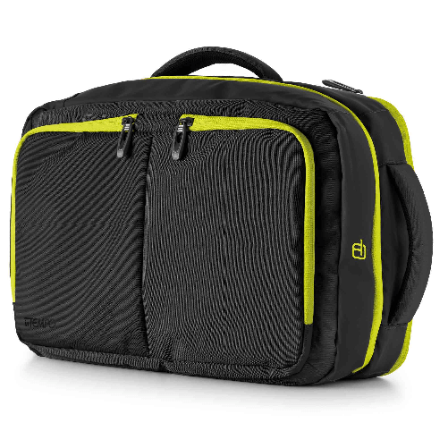 IN TEMPO Borsa zainabile bi-bag Blackout dim. 44x28x18cm nero-giallo 9235BO26 INTEMPO