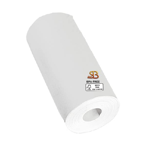 SABACART Blister 12 rotoli carta termica 48gr BPA free 57mm x 8,5mt senza anima x POS