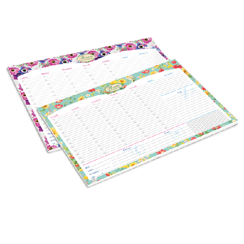 PIGNA Desk Planner da scrivania 42x29,5cm Nature Flowers Pigna