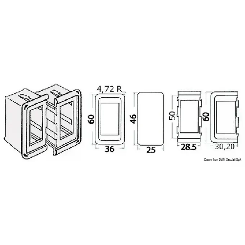 Cornice per 1 interruttore 14.197.22