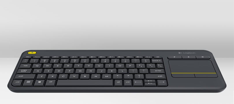 Logitech wireless touch keyboard k400 plus tastiera rf wireless qwertz ceco nero Logitech K400 Plus Tv tastiera RF Wireless QWERTZ Ceco Nero