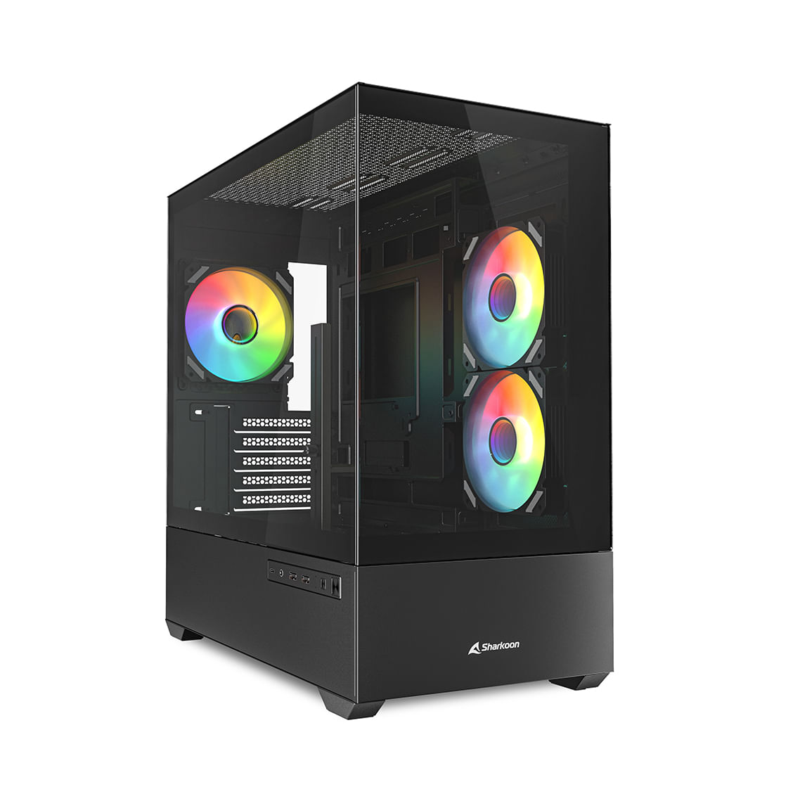Sharkoon MK6 Micro ATX PC Case - Design Compatto e Raffreddamento Efficiente Sharkoon MK6 RGB Midi Tower Bianco