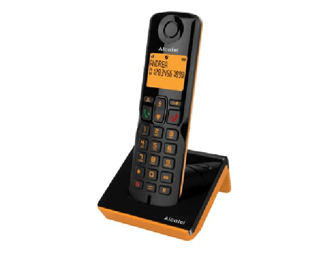 Alcatel S280 SOLO ORANGE Telefono DECT Identificatore di chiamata Nero, Arancione