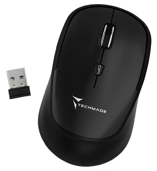 Mouse Wireless Nero Techmade Tm-Xj35-Bk