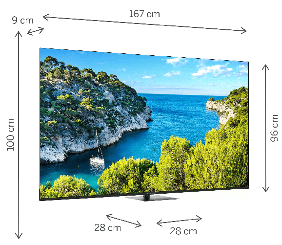 Tv 75 Thomson 4K Smart Uhd T2/C2S2 Google Tv Frameless Piede