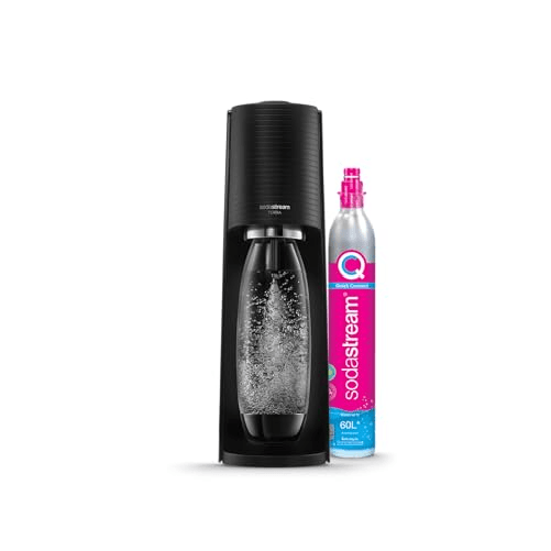 SodaStream Soda Maker Terra Nero QC con CO2 e Bottiglia da 1 Litro SodaStream Terra Nero