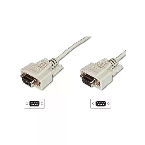 Digitus Cavo Prolunga 9 Poli (per Modem Mouse Ecc.) Custodie Pressofuse Viti Lunghe Connessioni Dritte Femmina-Femmina Mt.2 (Ak 152 2M)