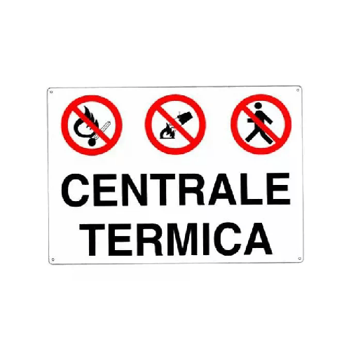 Cartello Centrale Termica 30X 20 Alluminio