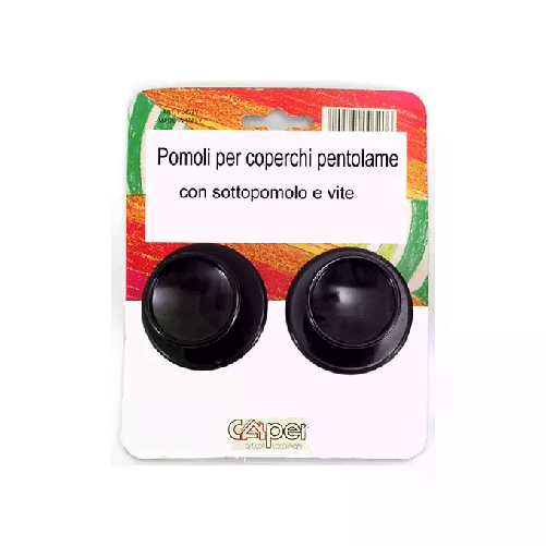 2 Pomoli per coperchio con sottopomolo e vite